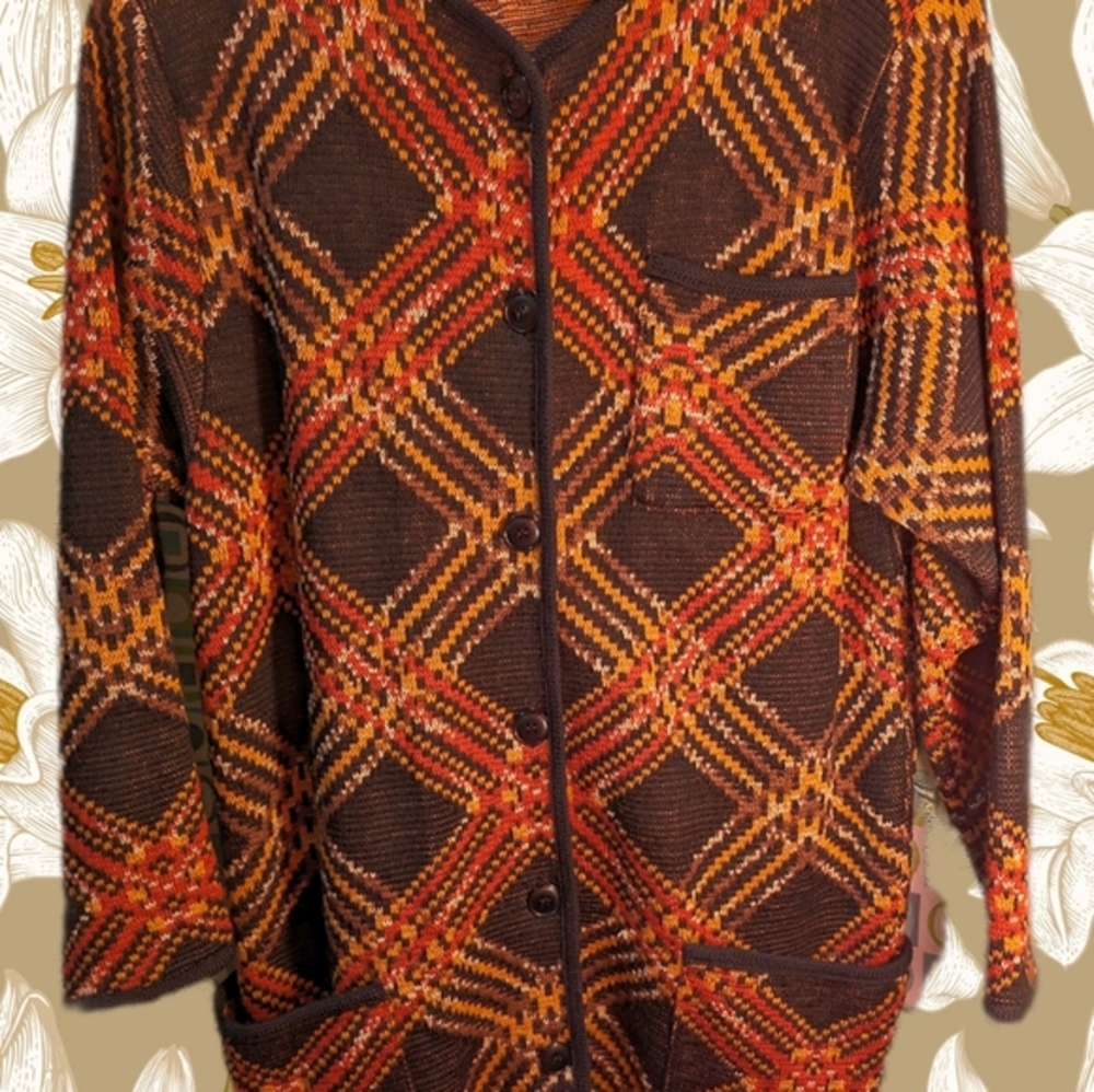 Vintage 70's Ysl Rive Gauche Wool Diagonal Plaid … - image 2